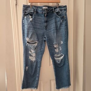 sz 22 distressed KanCan Maurices jeans